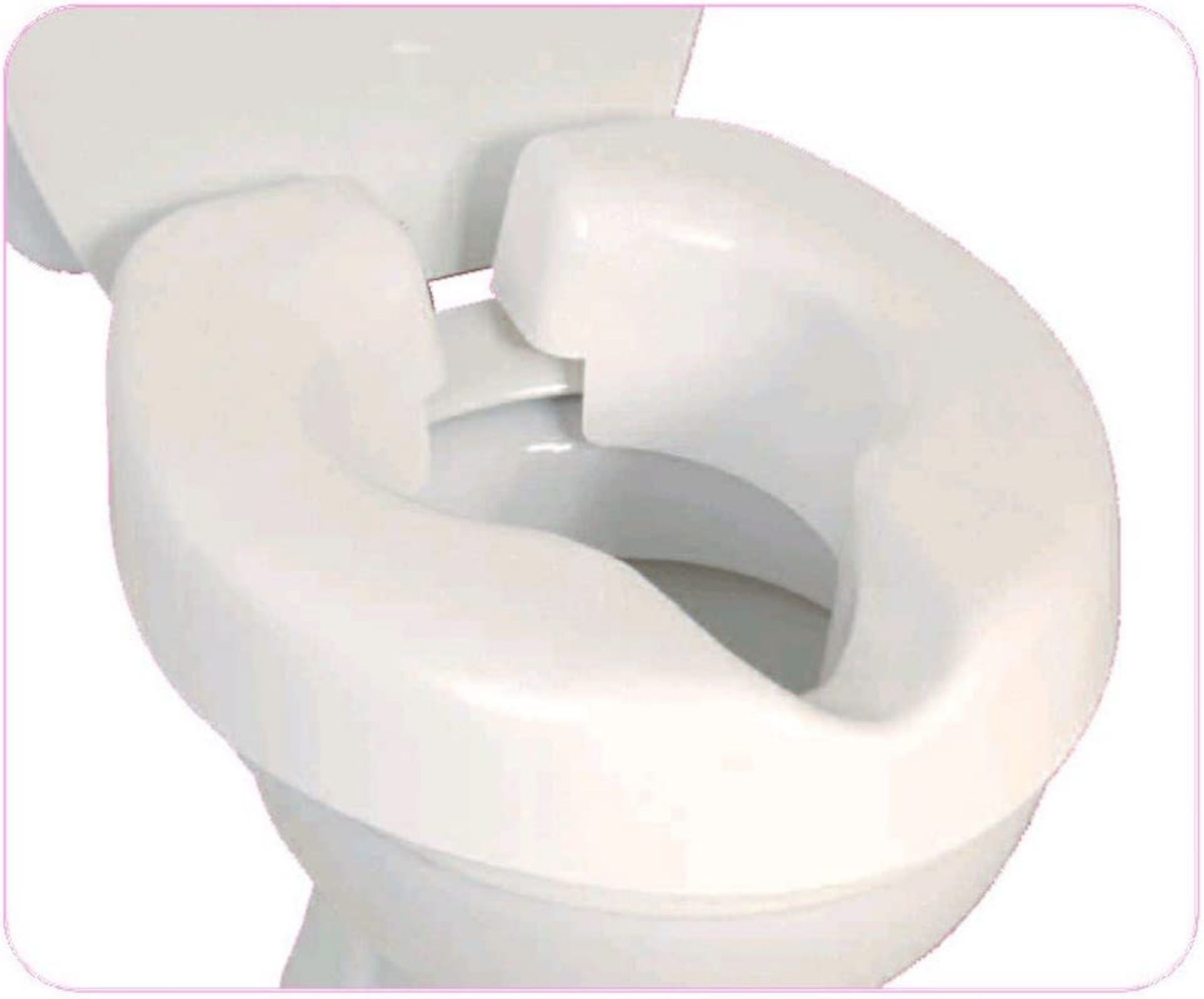 NRS Healthcare Novelle Portable Clip-On Raised Toilet Seat, Height: 75mm(3'). Aperture: 275 x 240mm(