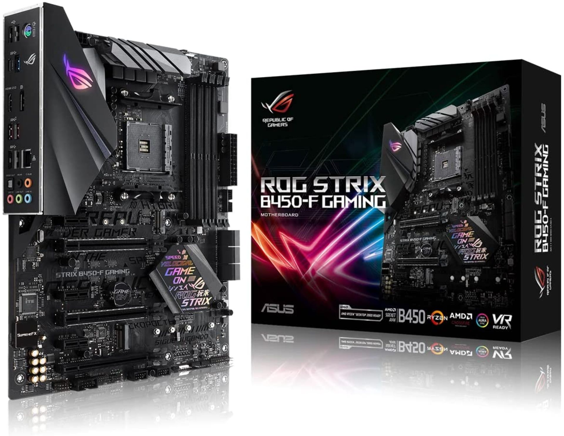 ASUS ROG Strix B450-F Gaming ATX Motherboard, AMD Socket AM4, Ryzen 3000 Ready, PCIe 3.0, M.2, DDR4,