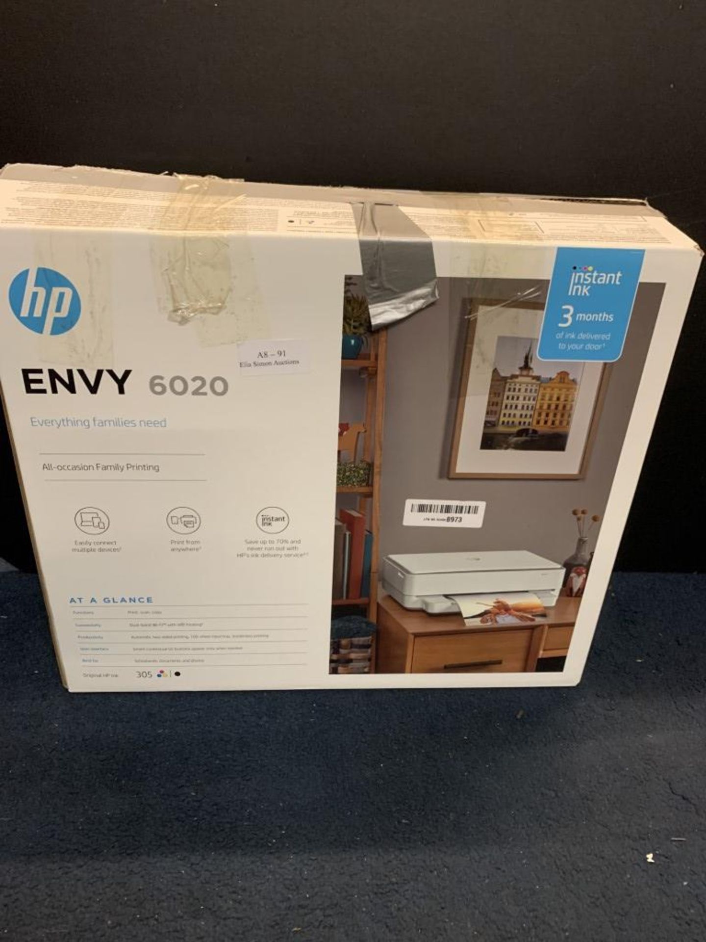 HP ENVY 6020 All-in-One Printer with Wireless Printing, Instant Ink with 3 Months Trial, White - Image 2 of 2