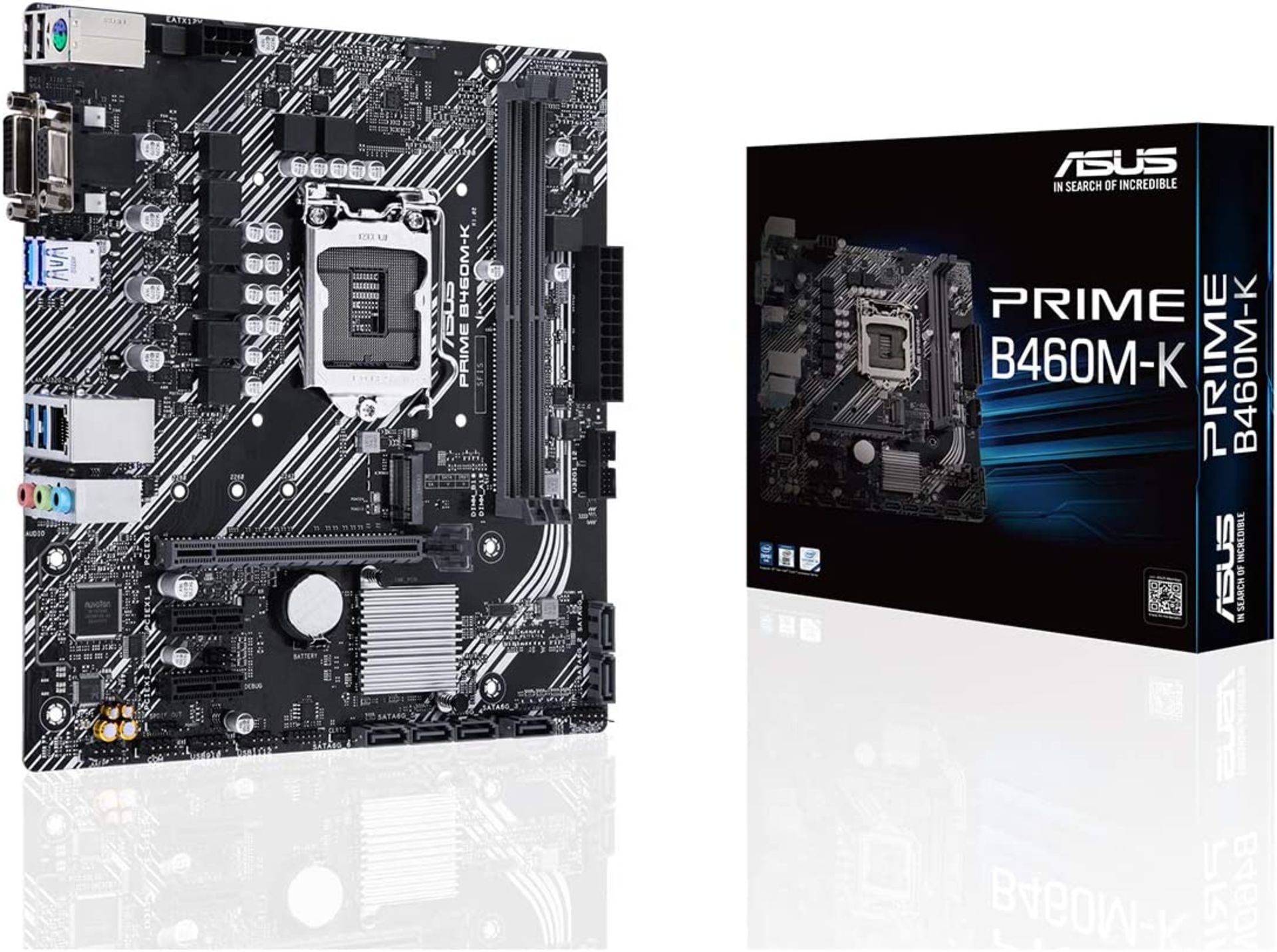 ASUS PRIME B460M-K - Motherboard - micro ATX - LGA1200 Socket - B460 - USB 3.2 Gen 1 - Gigabit LAN -