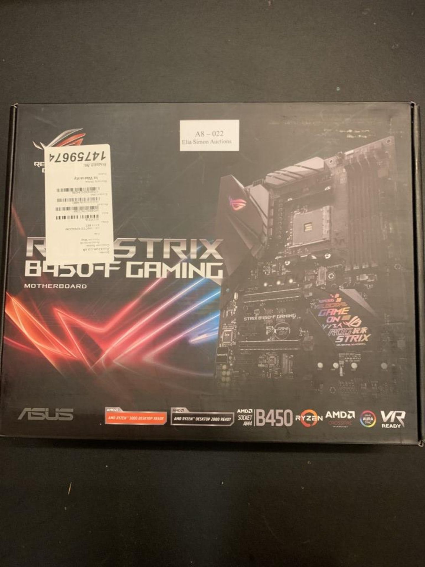 ASUS ROG Strix B450-F Gaming ATX Motherboard, AMD Socket AM4, Ryzen 3000 Ready, PCIe 3.0, M.2, DDR4, - Image 2 of 2