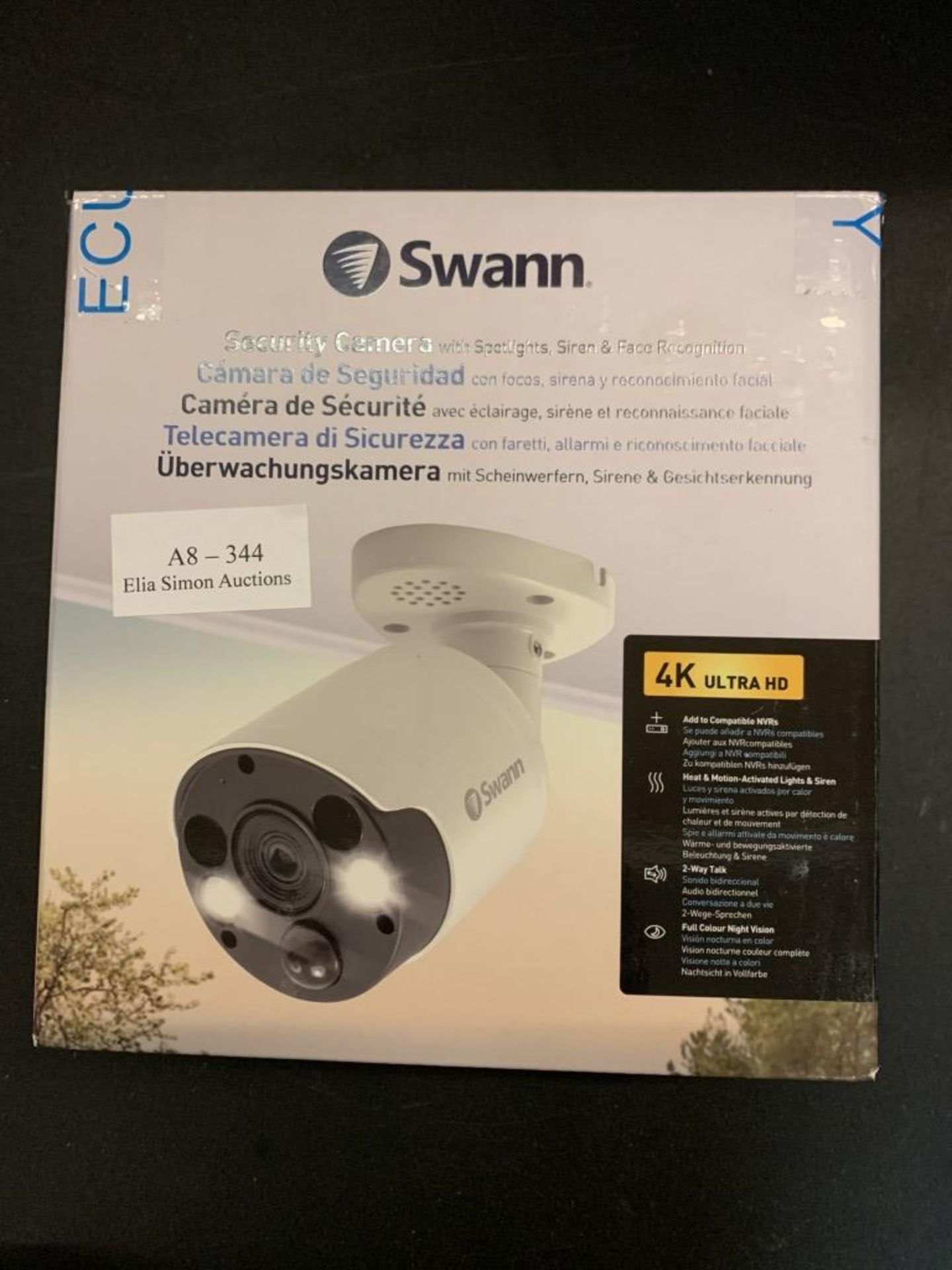 Swann CCTV 4K Thermal Sensing Bullet IP Security Camera with Face Recognition, Spotlights, and 2-Way - Image 2 of 2