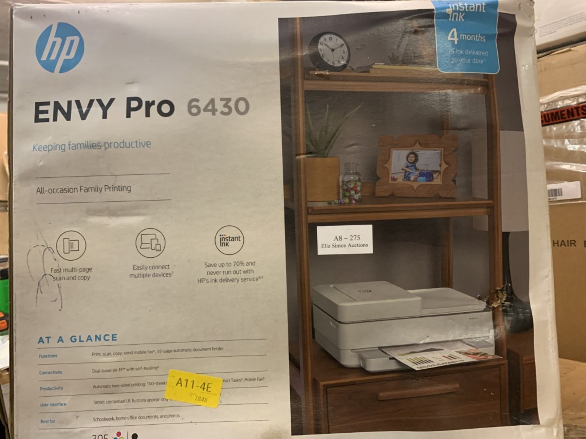 HP ENVY Pro 6430 All-in-One Printer with Wireless Printing, Instant Ink with 4 Months Trial, White - Image 2 of 2