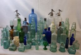 A collection of bottle digging finds including Bromley coffee essence, Wheatly & Bates Ltd: