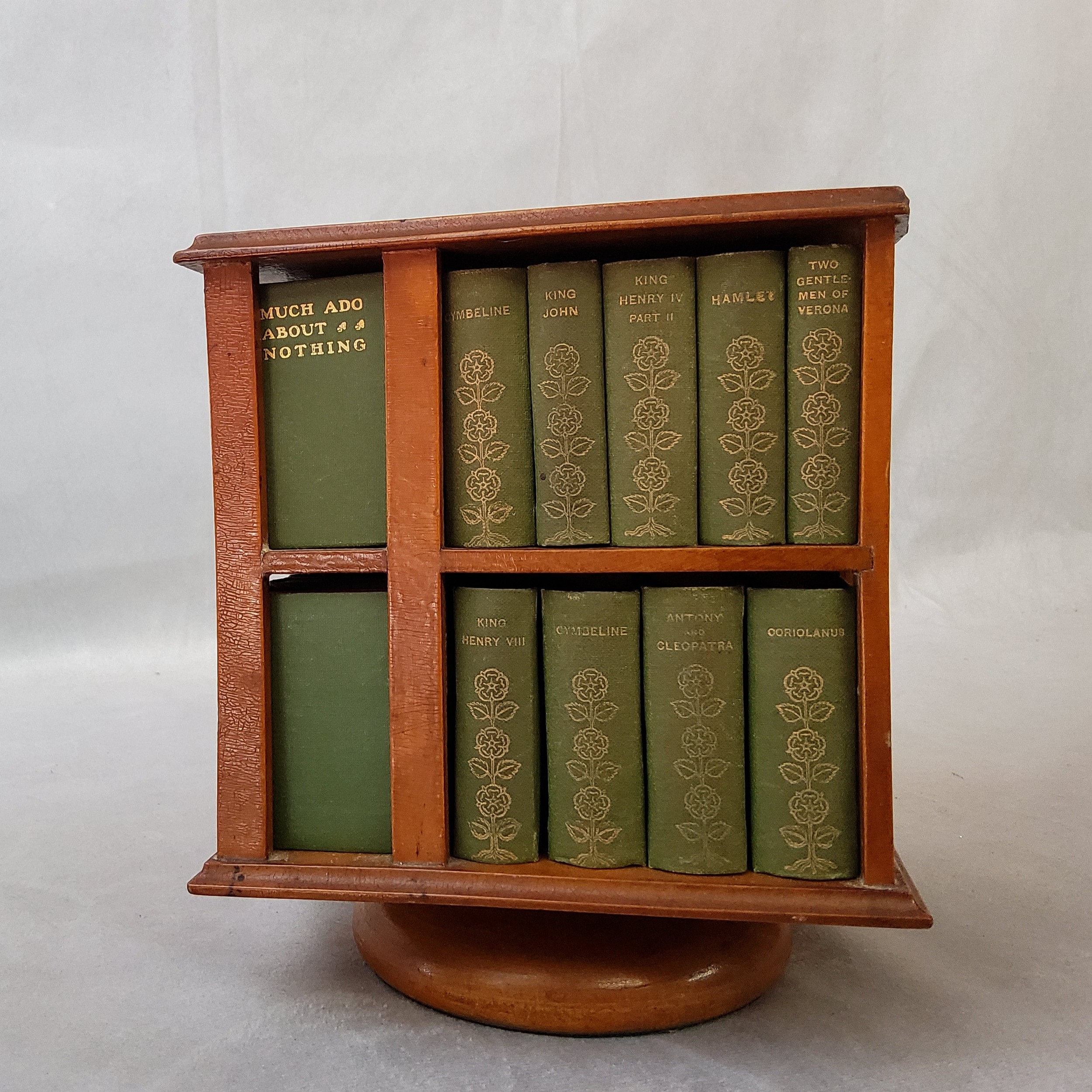 A 19th-century revolving miniature bookcase, containing miniature editions of the work of William - Image 6 of 6