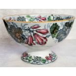 A Victorian Charles Hobson Wreath Pattern eathenware pedestal fruit bowl, c1890