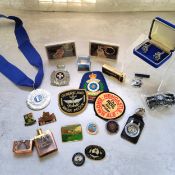 Various vintage & later badges, including Coca Cola Olympics, Magic Roudabout, Andy Capp, Lion