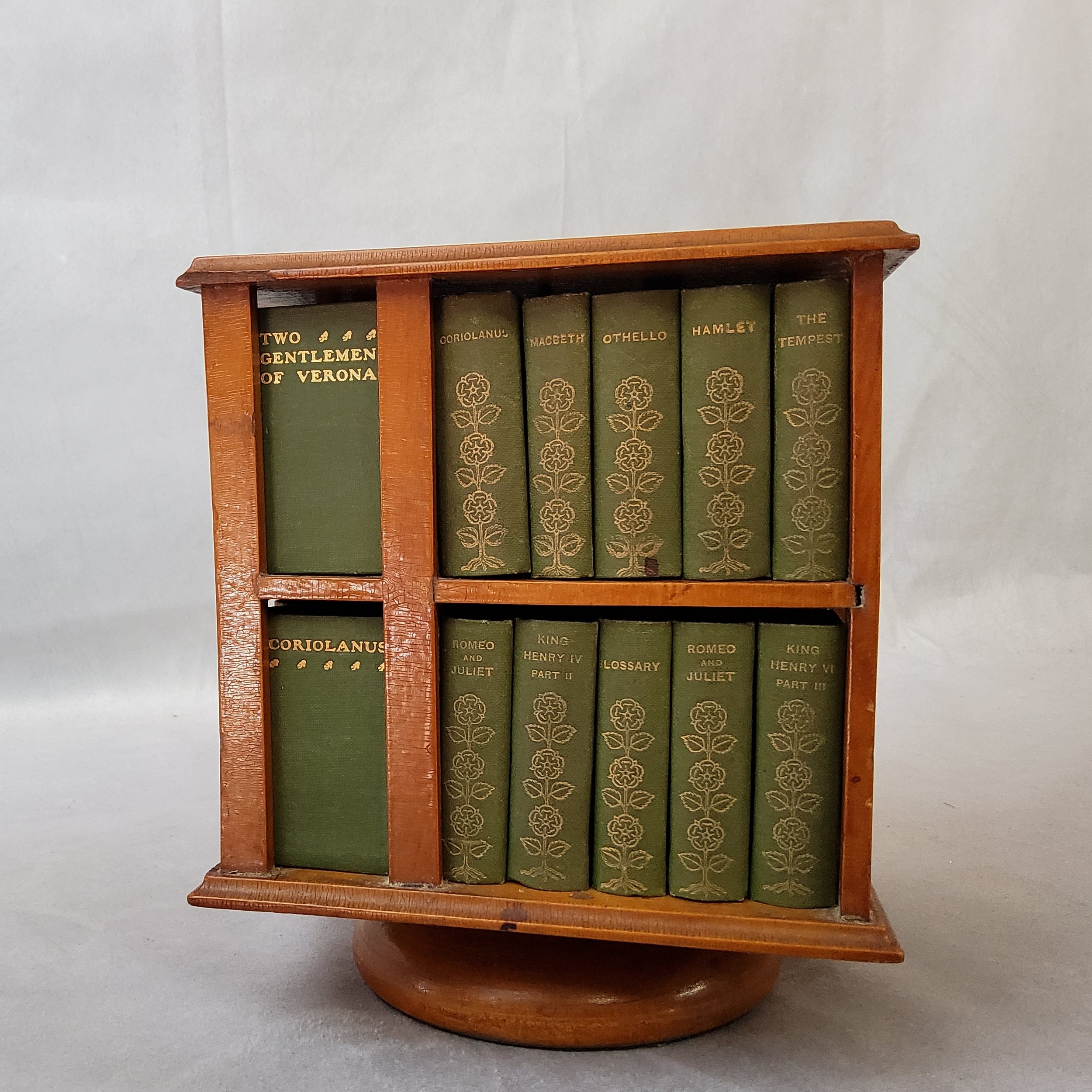 A 19th-century revolving miniature bookcase, containing miniature editions of the work of William - Image 5 of 6