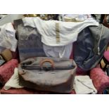 Militaria - an RAF canvas kit bag, marked CSM A.Coy; another marked RAF 23301; various SD Stretton &