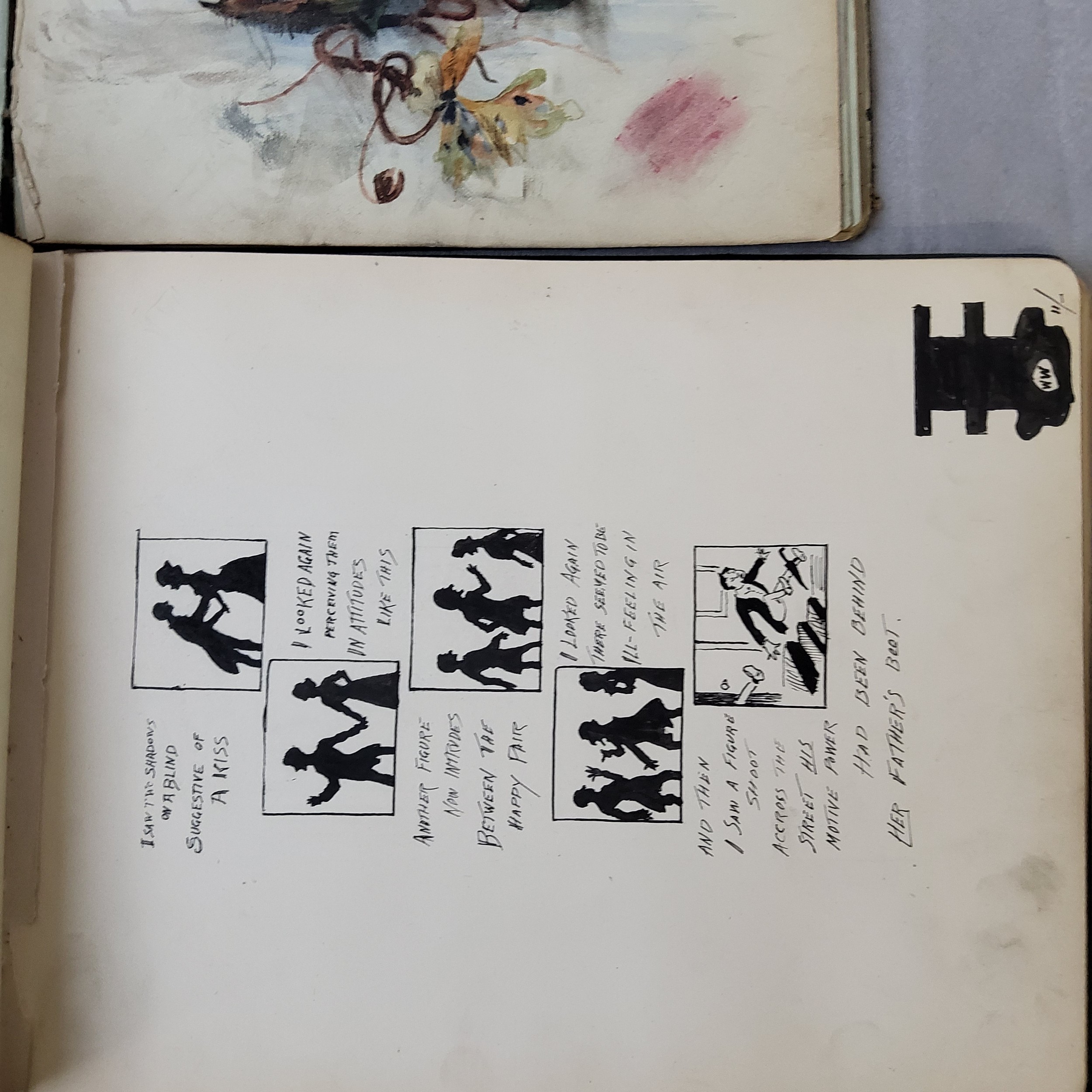 Two common place books / scrap books, one c.1880 the other Edwardian and later illustrated with - Image 2 of 5