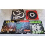 Vinyl 7" singles including UFO, Shoot Shoot limited edition clear; Scorpions Is there Anybody There?