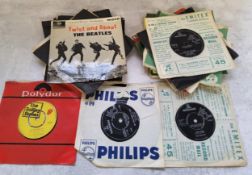 Vinyl 7" singles including The Beatles Twist and Shout, Mono GEP 8882We Can Work it out, R5389; I