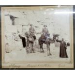 Egyptology & Photography- a near pair of 19th century French large Carte de visite portraits by J