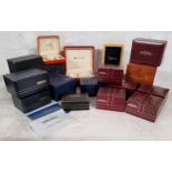 Various watch boxes including Citizen, Seiko, Rotary & Accurist etc.