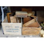 Advertising - a Bovril small wooden packaging crate, stamped to base 'Coop.soc Ironbar Lane,