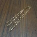 A 9ct gold diamond cut curb 21" necklace, 6.9g