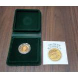 A 1980 Royal Mint Proof Gold Sovereign in original presentation box & COA