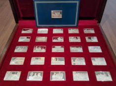 John Pinches, a boxed set of 25 silver ingots Elizabeth Our Queen each ingot approx .8 troy oz,