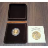 A 1981 Royal Mint Gold Proof Sovereign in original presentation box & COA