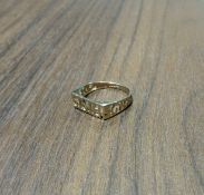 A 9ct gold SISTER ring, size L, 1.49g