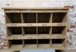 Office Furniture - A modern rack of twelve pigeon holes, each niches A4 paper size. Overall size