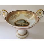 A Kaiser, Germany twin handled comport, Belvedere pattern designed by K.Nossek 24cms dia x 23cms
