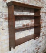Regency mahogany wall hanging book shelf, circa 1820 79cm heigh x 77cm wide x 19cm deep