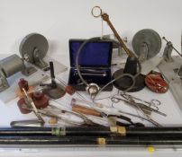 Scientific Instruments - science lab apparatus including vices, thermometers, surgical equipment,