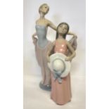 Lladro Dancer, Vincente Martinez c.1979; another Girl with Straw Hat, no. 5008 (2)