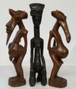 Tribal Art - A scarce late 19th/ early 20th century Ndebele tribe carved ebony fertility bust of a