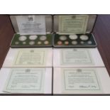 Franklin Mint Eight Coin Proof Sets including 1975, 1976,1977,1978,1979 & 1980 The Republic of