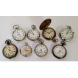 Enicar, WWII British Military issue G.S.T.P. pocket watch, three piece case with snap on bezel and