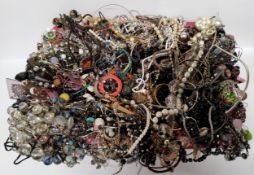 A large quantity of costume jewellery (over 12kgs)