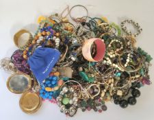 Costume Jewellery - Stratton compact, Czech glass beads, gold plated bracelets, beads, earrings,
