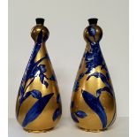 A pair of Thomas Forester & Sons of Longton bud vases,  marks to base.