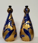 A pair of Thomas Forester & Sons of Longton bud vases,  marks to base.