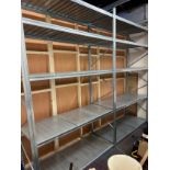 Aluminium racking including spare shelves and supports