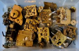 Horology - bracket clock movements by Smith's, others, clogs, motors, etc qty