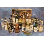 Whisky Miniatures including Dalwhinnie 15yrs; Old St Andrews 5yrs, 10yrs & 12yrs in 'barrels';