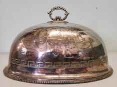 An old Sheffield plate meat dome