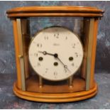 A contemporary Hermle mantel clock, 8-day 4/4 chime movement 27h x 24w, NOS original packaging