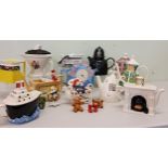 Novelty Teapots - Paddington and Friends;  Cardew Design Toy box;  James Sadler Eurotunnel;