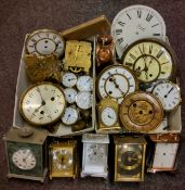 Horology - Late Victorian, Edwardian and later carriage clocks, Vienna wall clock dials,