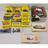 Model Cars- Twelve Maisto Sportscar Collection model cars;  Four Die Cast Super Racer models, boxed;