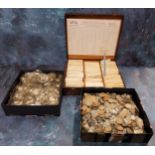 A quantity of B.C.L. Fancy Shape Crystals - Highest Grade Perpex, in original pine storage box