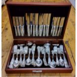 An E.P.N.S. canteen of Kings pattern flatware, for twelve, cased