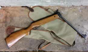 A Webley Nimbus air rifle, cased
