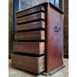 Early 20th century mahogany Watchmaker's cabinet, 49cm high x 38.5cm w x 27cm deep