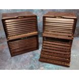 Watchmaker's Tools - a set of four Ronda Bakelite watch repair workshop drawers holding a