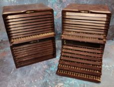 Watchmaker's Tools - a set of four Ronda Bakelite watch repair workshop drawers holding a